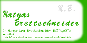 matyas brettschneider business card